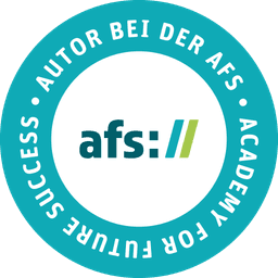 Siegel der afs Akademie für Fortbildung in SEO mit der Aufschrift Autor bei der AFS
